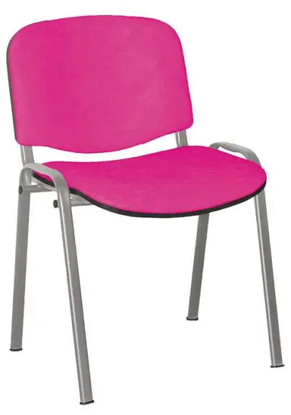 ALTAMIRA židle konferenční, kostra stříbrná, látka SUE 41 růžová