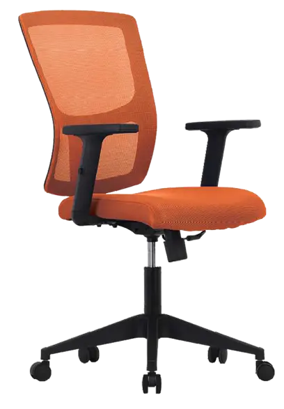 VALERIO židle kancelářská, látka oranžová