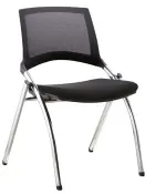 OMAHA židle konferenční, látka MESH černá