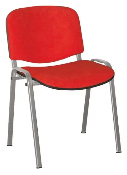 ALTAMIRA židle konferenční, kostra stříbrná, látka SUE 2 červená