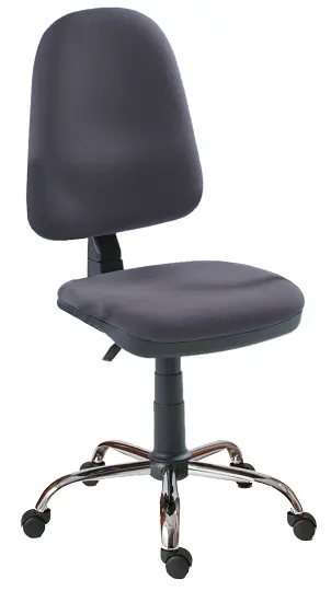 1080/MEK CR židle kancelářská, kříž chrom, koženka SK 1 - koženka stříbrná