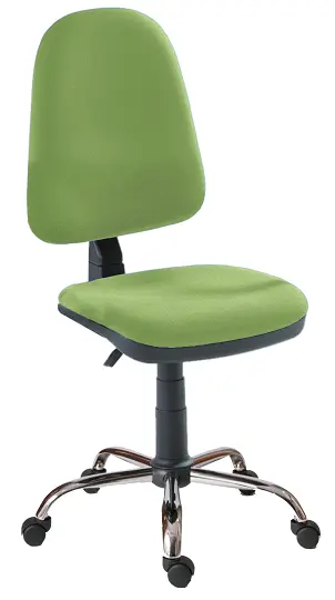 1080/MEK CR židle kancelářská, kříž chrom, koženka SK 11 - koženka zelinkavá