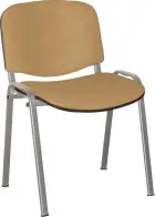 ALTAMIRA židle konferenční, kostra stříbrná, látka SUE 1009 světle béžová