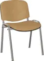 ALTAMIRA židle konferenční, kostra stříbrná, látka SUE 1009 světle béžová