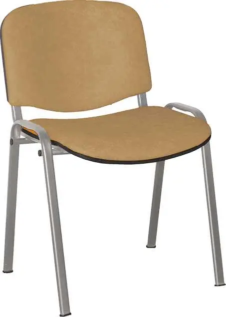 ALTAMIRA židle konferenční, kostra stříbrná, látka SUE 1009 světle béžová