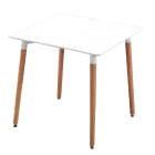 PORTO - 80 stůl s MDF deskou, nohy buk, 80 x 80 cm, bílý