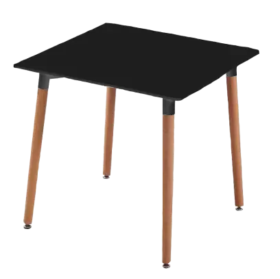 PORTO - 80 stůl s MDF deskou, nohy buk, 80 x 80 cm, černý