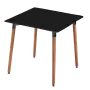 PORTO - 80 stůl s MDF deskou, nohy buk, 80 x 80 cm, černý
