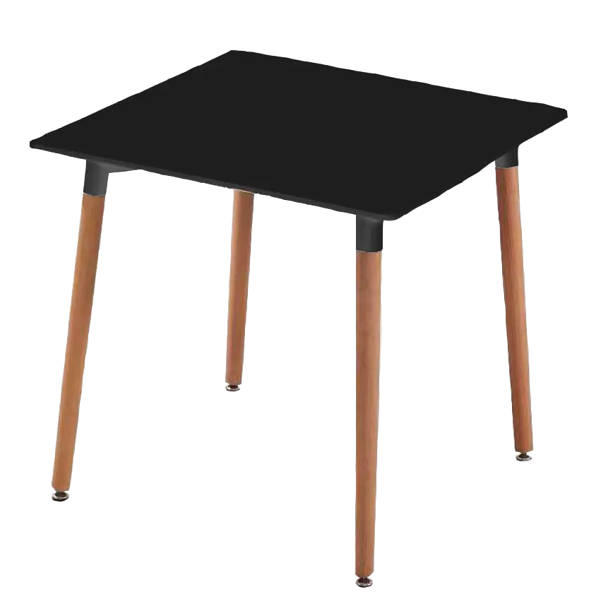 PORTO - 80 stůl s MDF deskou, nohy buk, 80 x 80 cm, černý