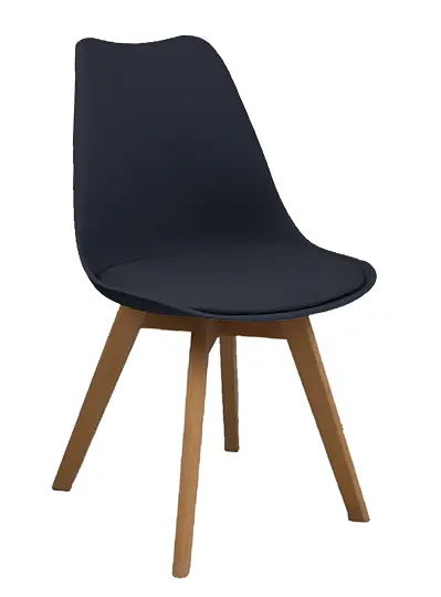 DINO židle konferenční, nohy buk, plast + sedák černý