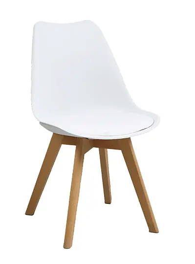 DINO židle konferenční, nohy buk, plast + sedák bílý