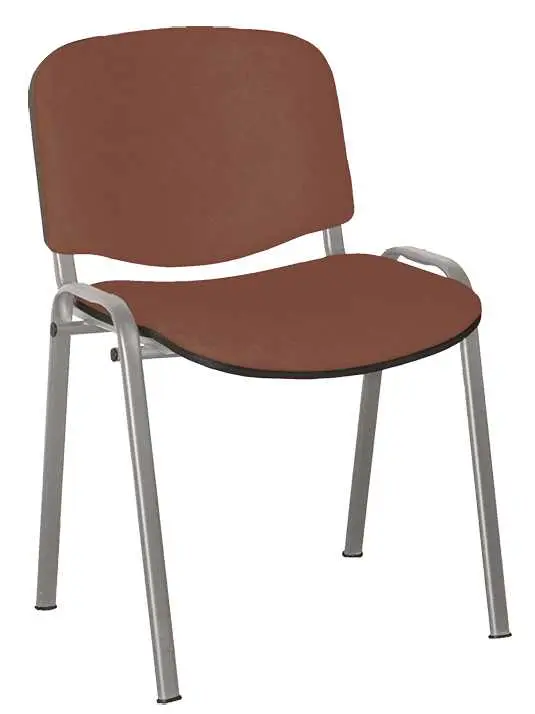 ALTAMIRA židle konferenční, kostra stříbrná, látka SUE 1000 oříšková