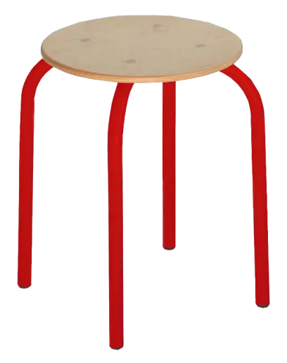 TANA, taburetka RAL 3002 - červená