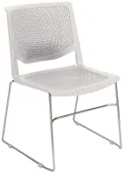 LILY židle konferenční, nohy chrom, plast bílý