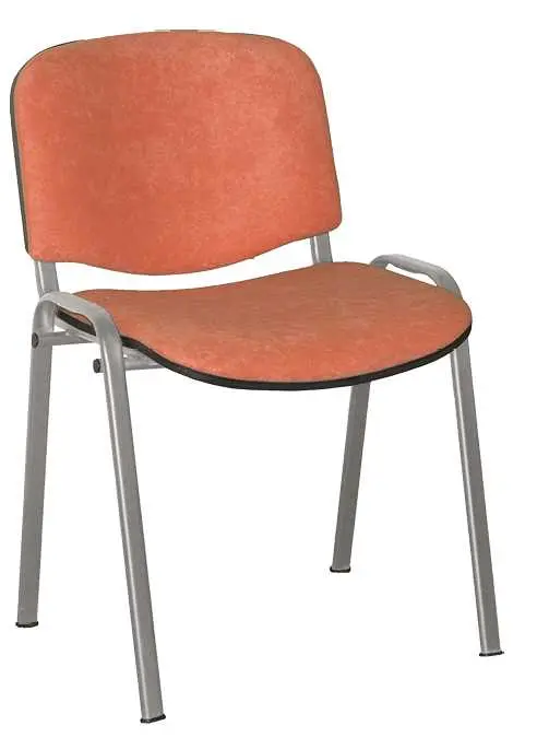 ALTAMIRA židle konferenční, kostra stříbrná, látka SUE 1447 lososová