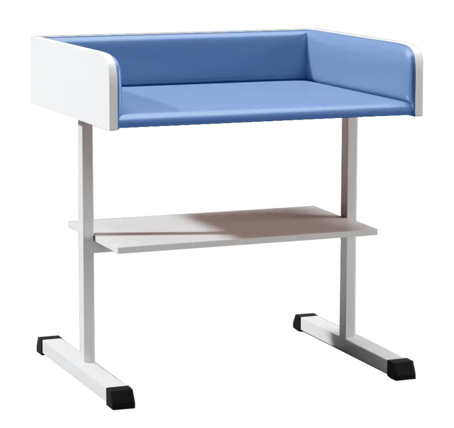 PP - 961 pult přebalovací čalouněný s policí blue no.7 - modrá