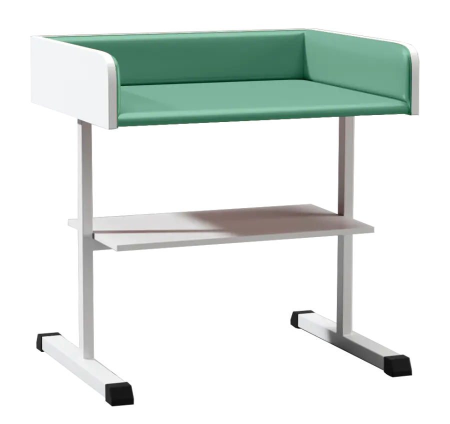 PP - 961 pult přebalovací čalouněný s policí green no.6 - zelená