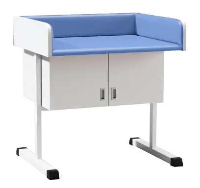 PP - 962 pult přebalovací čalouněný se skříňkou blue no.7 - modrá