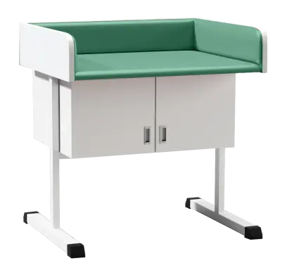 PP - 962 pult přebalovací čalouněný se skříňkou green no.6 - zelená