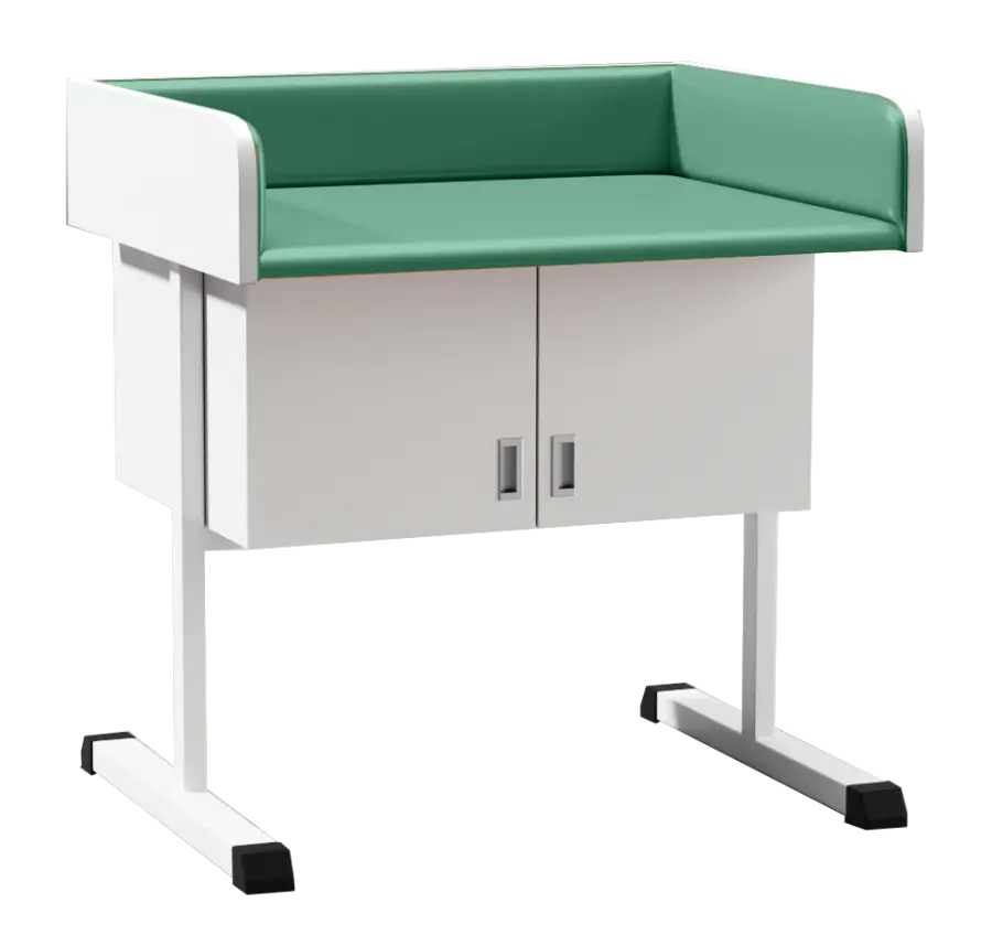 PP - 962 pult přebalovací čalouněný se skříňkou green no.6 - zelená