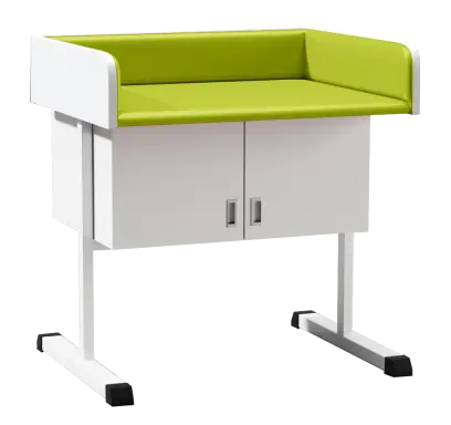 PP - 962 pult přebalovací čalouněný se skříňkou light green no.20 - světle zelená