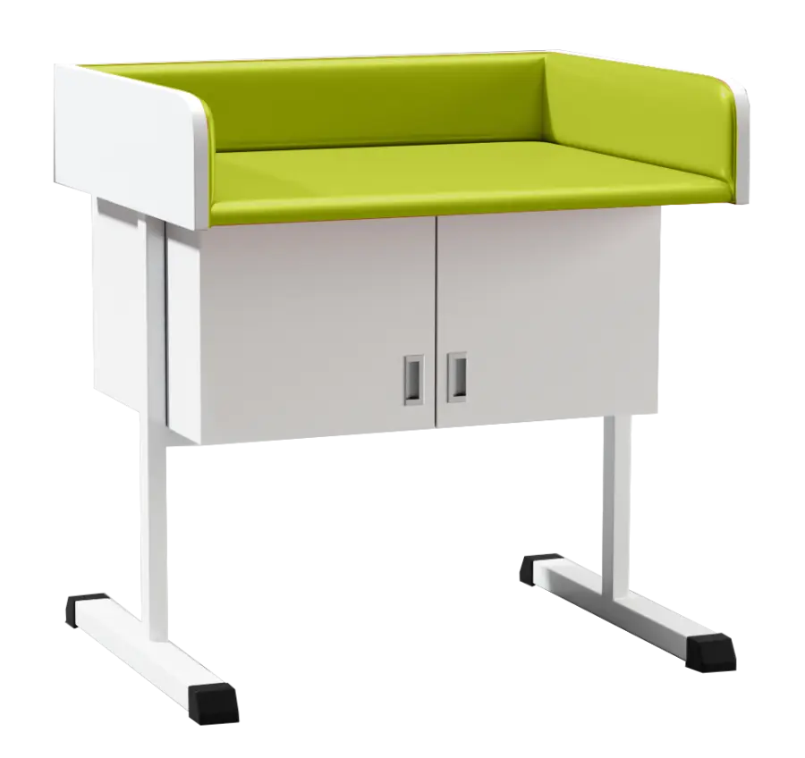 PP - 962 pult přebalovací čalouněný se skříňkou light green no.20 - světle zelená