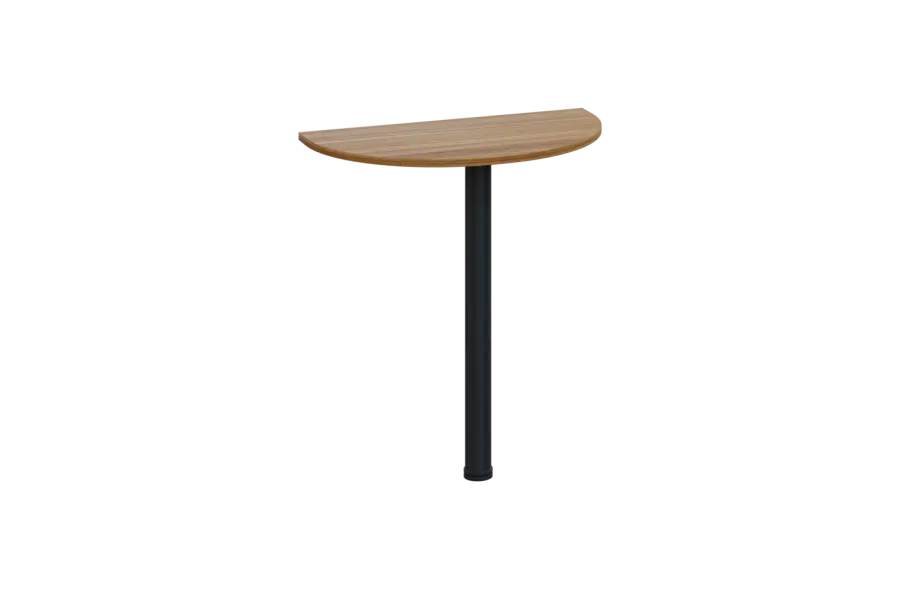 EJD 2 - 70 přístavba jednací, kovová podnož černá, síla desky 25 mm, široká 700 mm, ořech světlý