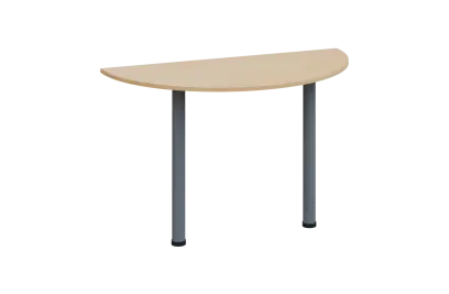 EJC 1 - 120 přístavba jednací, kovová podnož stříbrná, síla desky 18 mm, široká 1200 mm, bříza irská