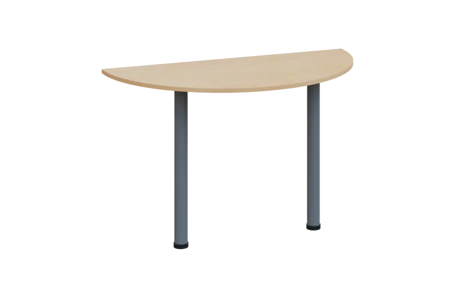 EJC 1 - 120 přístavba jednací, kovová podnož stříbrná, síla desky 18 mm, široká 1200 mm, bříza irská