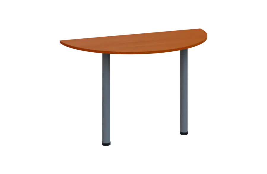 EJC 1 - 120 přístavba jednací, kovová podnož stříbrná, síla desky 18 mm, široká 1200 mm, třešeň šumavská