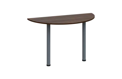 EJC 1 - 120 přístavba jednací, kovová podnož stříbrná, síla desky 18 mm, široká 1200 mm, ořech královský