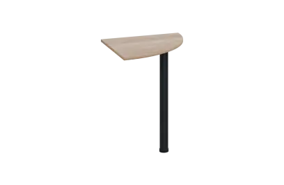 ES 26 - 6 deska spojovací s nohou, deska 25 mm lamino - dub bardolino, podnož černá