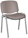 MARCELLA stříbrná, židle konferenční, AN 052 koženka šedá