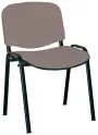 MARCELLA černá, židle konferenční, AN 052 koženka šedá