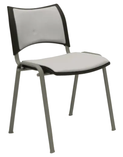 KATHARINA stříbrná židle konferenční, koženka AN - 052 šedá