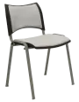 KATHARINA stříbrná židle konferenční, koženka AN - 052 šedá
