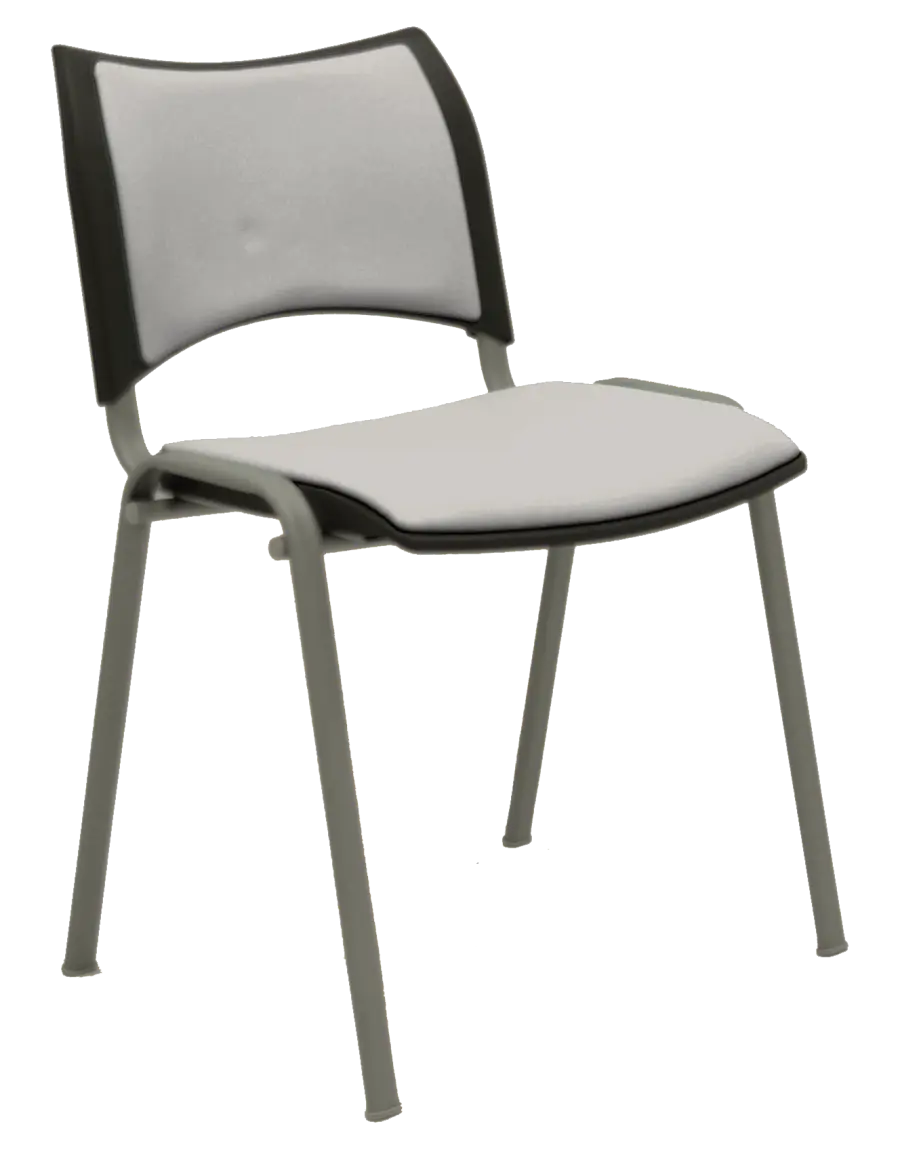 KATHARINA stříbrná židle konferenční, koženka AN - 052 šedá