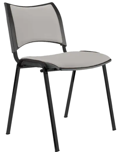 KATHARINA židle konferenční, kostra černá, koženka AN - 052 šedá