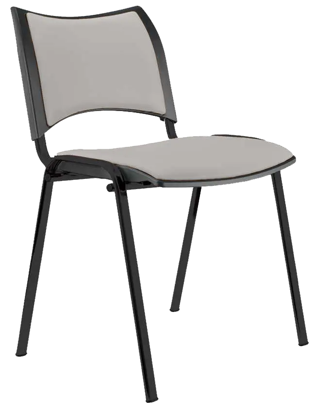 KATHARINA židle konferenční, kostra černá, koženka AN - 052 šedá