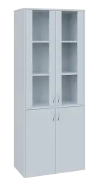 OV 5 - 8DS kancelářská skříň, 4-dveřová/prosklená, 1800x800x400, bílá