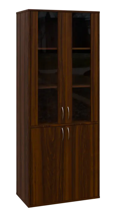 OV 5 - 8DS kancelářská skříň, 4-dveřová/prosklená, 1800x800x400, ořech královský OV 5 - 8DS kancelářská skříň, 4-dveřová/prosklená, 1800x800x400, ořech královský