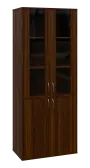 OV 5 - 8DS kancelářská skříň, 4-dveřová/prosklená, 1800x800x400, ořech královský