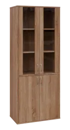 OV 5 - 8DS kancelářská skříň, 4-dveřová/prosklená, 1800x800x400, dub bardolino
