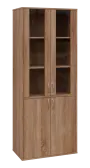 OV 5 - 8DS kancelářská skříň, 4-dveřová/prosklená, 1800x800x400, dub bardolino