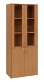 OV 5 - 8DS kancelářská skříň, 4-dveřová/prosklená, 1800x800x400, buk royal