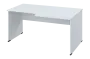 ERL 18 - 168 stůl kancelářský, rohový, pravý, dřevěná podnož, deska 18 mm, široký 1600 mm, bílá