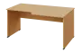 ERL 18 - 168 stůl kancelářský, rohový, pravý, dřevěná podnož, deska 18 mm, široký 1600 mm, javor horský
