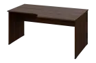 ERL 18 - 168 stůl kancelářský, rohový, pravý, dřevěná podnož, deska 18 mm, široký 1600 mm, ořech krá