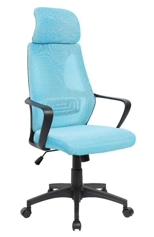 NOEMI - B židle kancelářská, černá kostra, tyrkysová