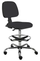 ELLA - S židle provozní, kříž chrom, látka SUE S 1 - látka černá